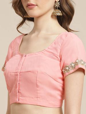 pastel embroidered saree with blouse - 17792062 - Standard Image - 3