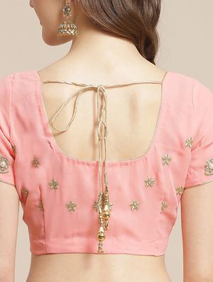 pastel embroidered saree with blouse - 17792062 - Standard Image - 4