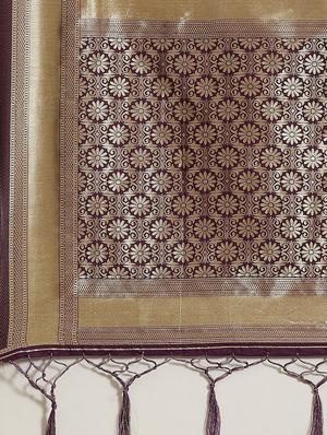 self design woven saree with blouse - 17792078 - Standard Image - 5