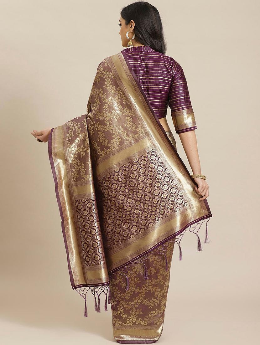 self design woven saree with blouse - 17792078 - Zoom Image - 2