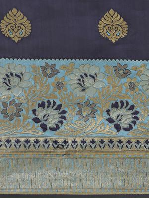 self design woven saree with blouse - 17792110 - Standard Image - 6