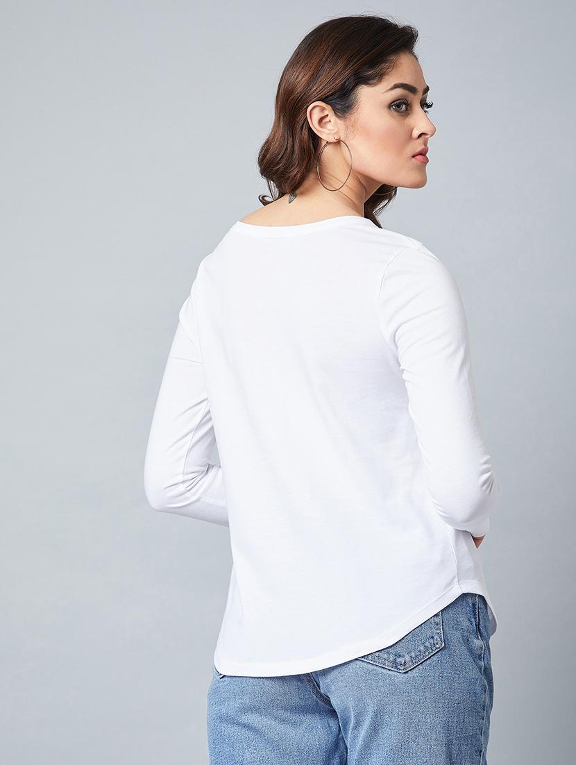 v-neck solid top - 17792364 - Zoom Image - 3