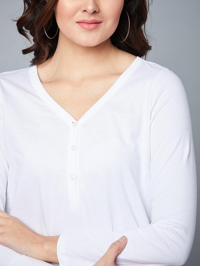v-neck solid top - 17792364 - Zoom Image - 5