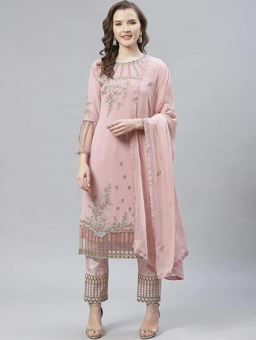 embroidered unstitched suit set - 17792750 - Standard Image - 1