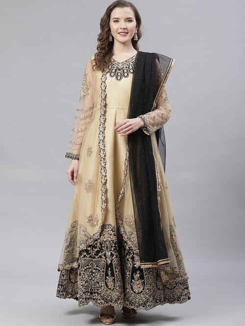 embroidered unstitched suit set - 17792751 - Standard Image - 1