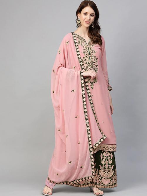 embroidered unstitched suit set - 17792760 - Standard Image - 1