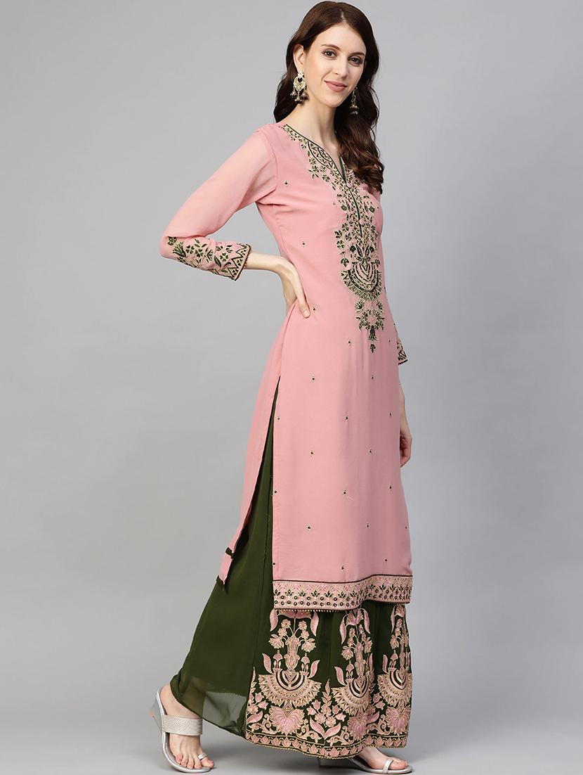 embroidered unstitched suit set - 17792760 - Zoom Image - 2