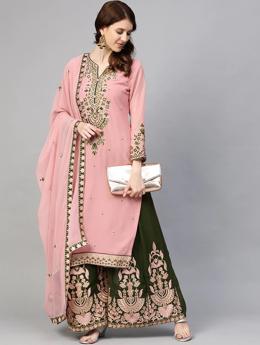 embroidered unstitched suit set - 17792760 - Zoom Image - 4
