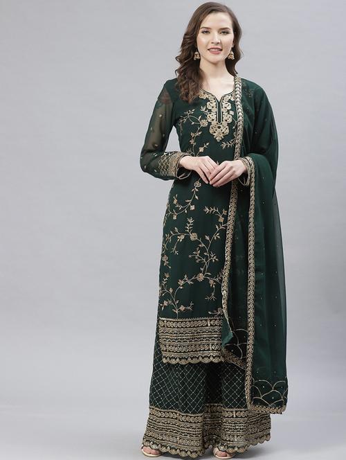 embroidered unstitched suit set - 17792769 - Very Small Image - 1
