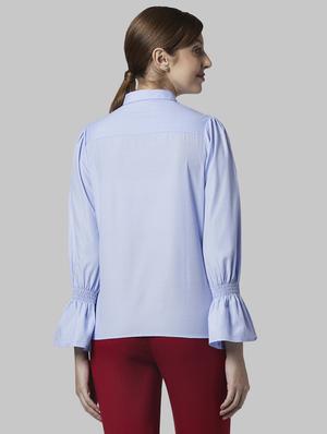 bell sleeved solid shirt - 17793102 - Standard Image - 4
