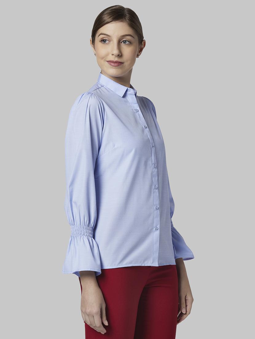 bell sleeved solid shirt - 17793102 - Zoom Image - 2