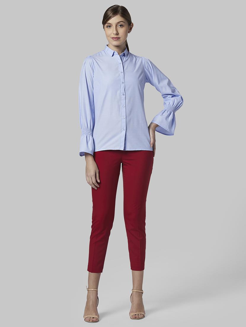 bell sleeved solid shirt - 17793102 - Zoom Image - 5
