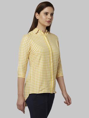 yellow checkered shirt - 17793115 - Standard Image - 3