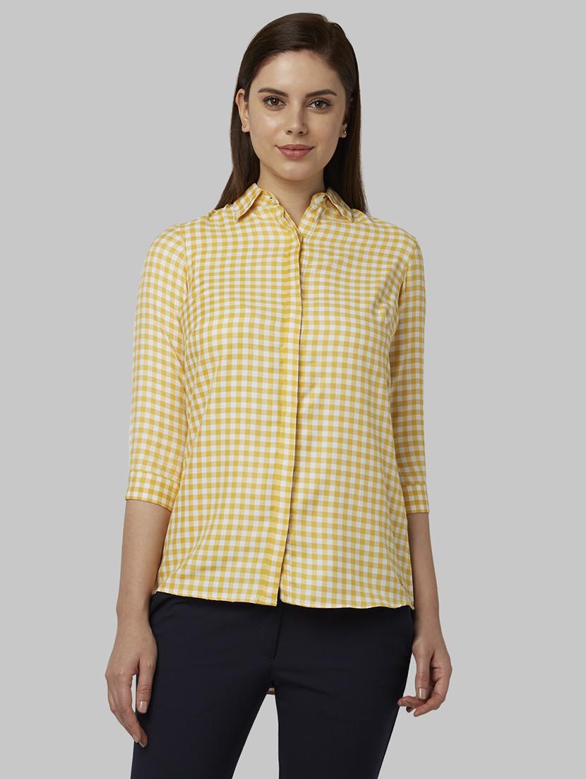 yellow checkered shirt - 17793115 - Zoom Image - 1