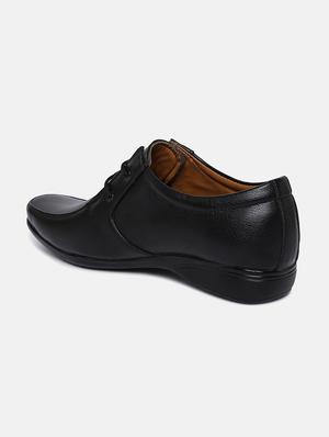 black synthetic & mesh laceup derbies - 17793502 - Standard Image - 3
