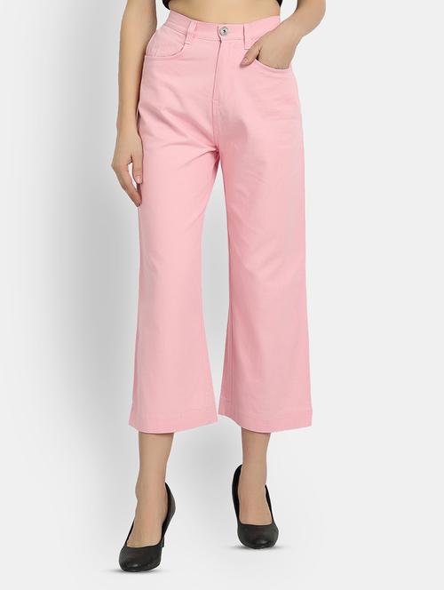 mid rise solid wide leg jean - 17793530 - Standard Image - 1