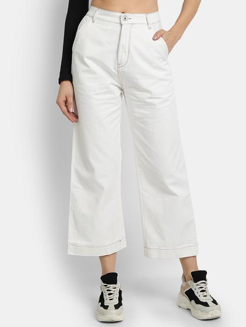 mid rise solid wide leg jean - 17793531 - Standard Image - 1