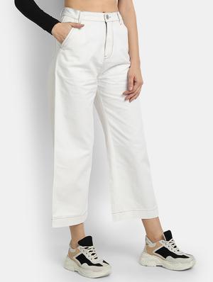 mid rise solid wide leg jean - 17793531 - Standard Image - 2