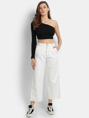 mid rise solid wide leg jean - 17793531 - Standard Image - 4