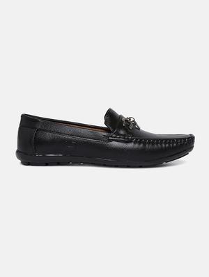 black synthetic slip on loafers - 17793552 - Standard Image - 2