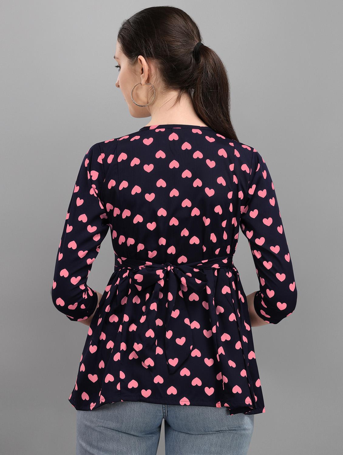 tie up neck printed top - 17793635 - Zoom Image - 4