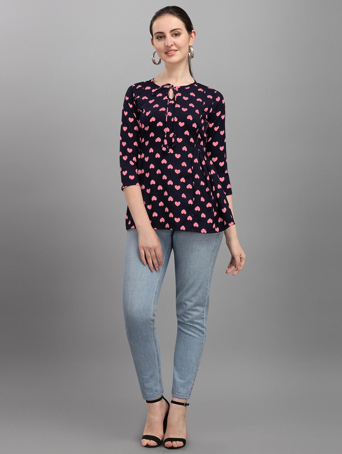 tie up neck printed top - 17793635 - Zoom Image - 5