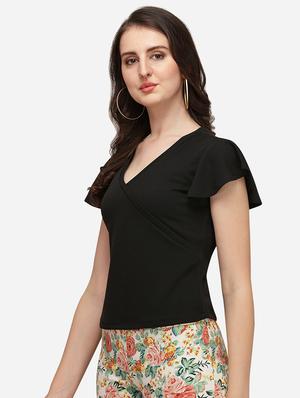 overlap neck solid top - 17793649 - Standard Image - 2