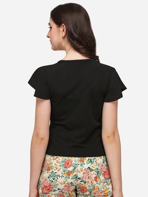 overlap neck solid top - 17793649 - Standard Image - 3