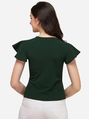 overlap neck solid top - 17793651 - Standard Image - 3