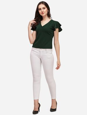 overlap neck solid top - 17793651 - Standard Image - 4