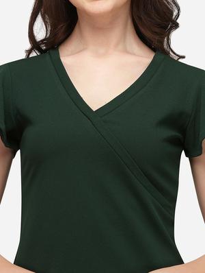 overlap neck solid top - 17793651 - Standard Image - 5