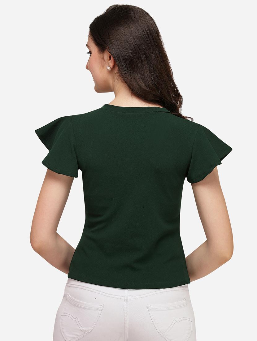overlap neck solid top - 17793651 - Zoom Image - 3