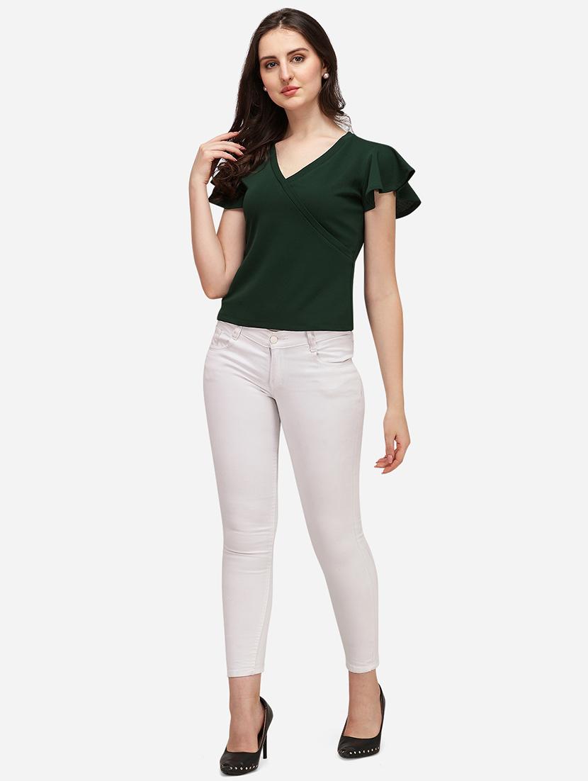 overlap neck solid top - 17793651 - Zoom Image - 4