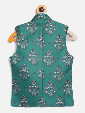 green printed kurta pajama set - 17793947 - Standard Image - 4