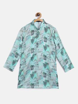 blue printed kurta pajama set - 17793948 - Standard Image - 3