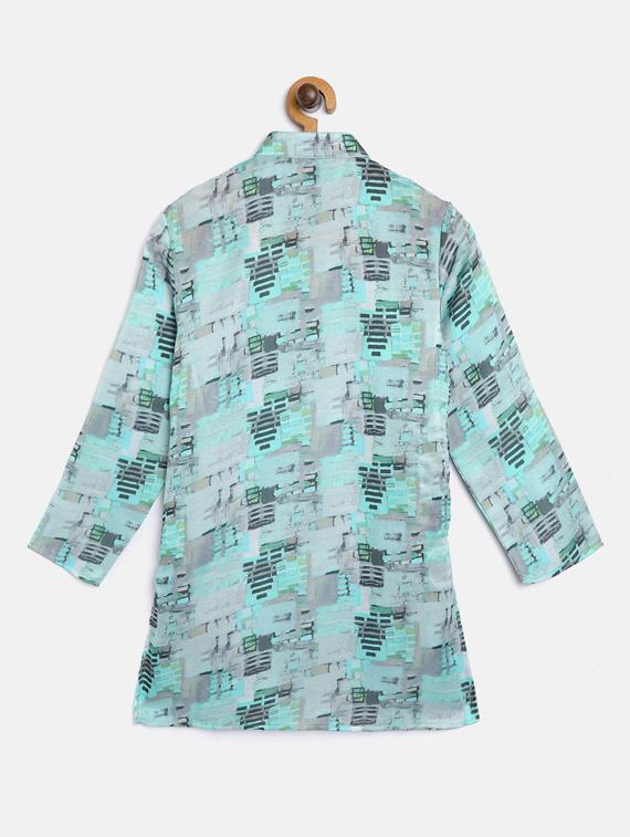 blue printed kurta pajama set - 17793948 - Zoom Image - 2