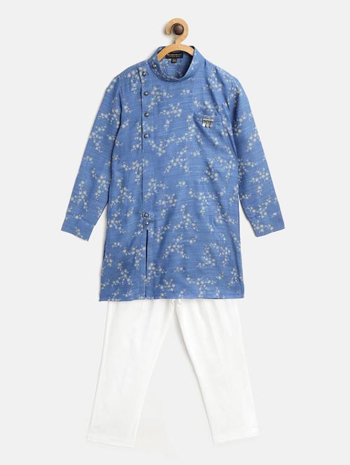 blue printed kurta pajama set - 17793949 - Very Small Image - 1