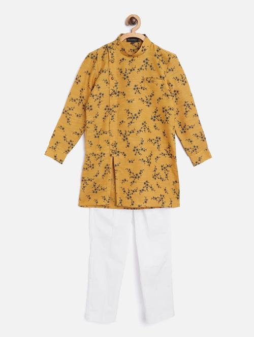 yellow printed kurta pajama set - 17793950 - Very Small Image - 1