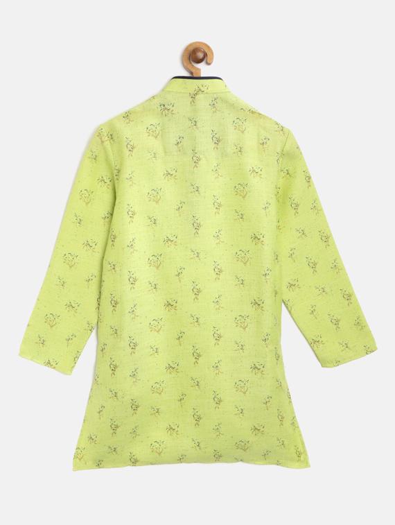 green printed kurta pajama set - 17793954 - Zoom Image - 2