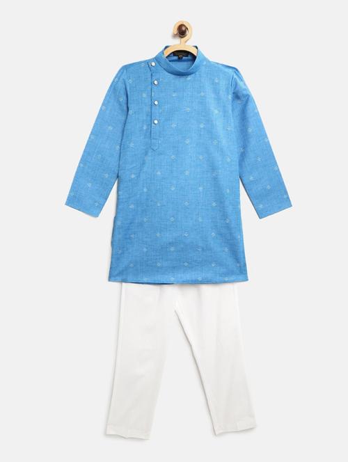 blue printed kurta pajama set - 17794031 - Very Small Image - 1