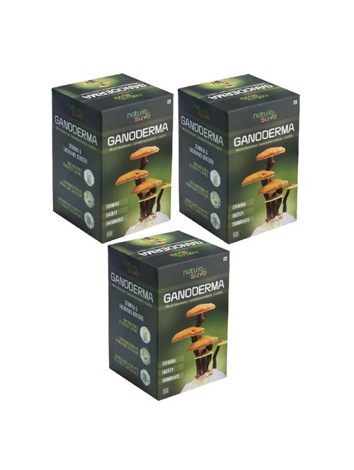 pack of 3 nature sure ganoderma lingzhi reishi mushroom capsules - 17794114 - Standard Image - 1