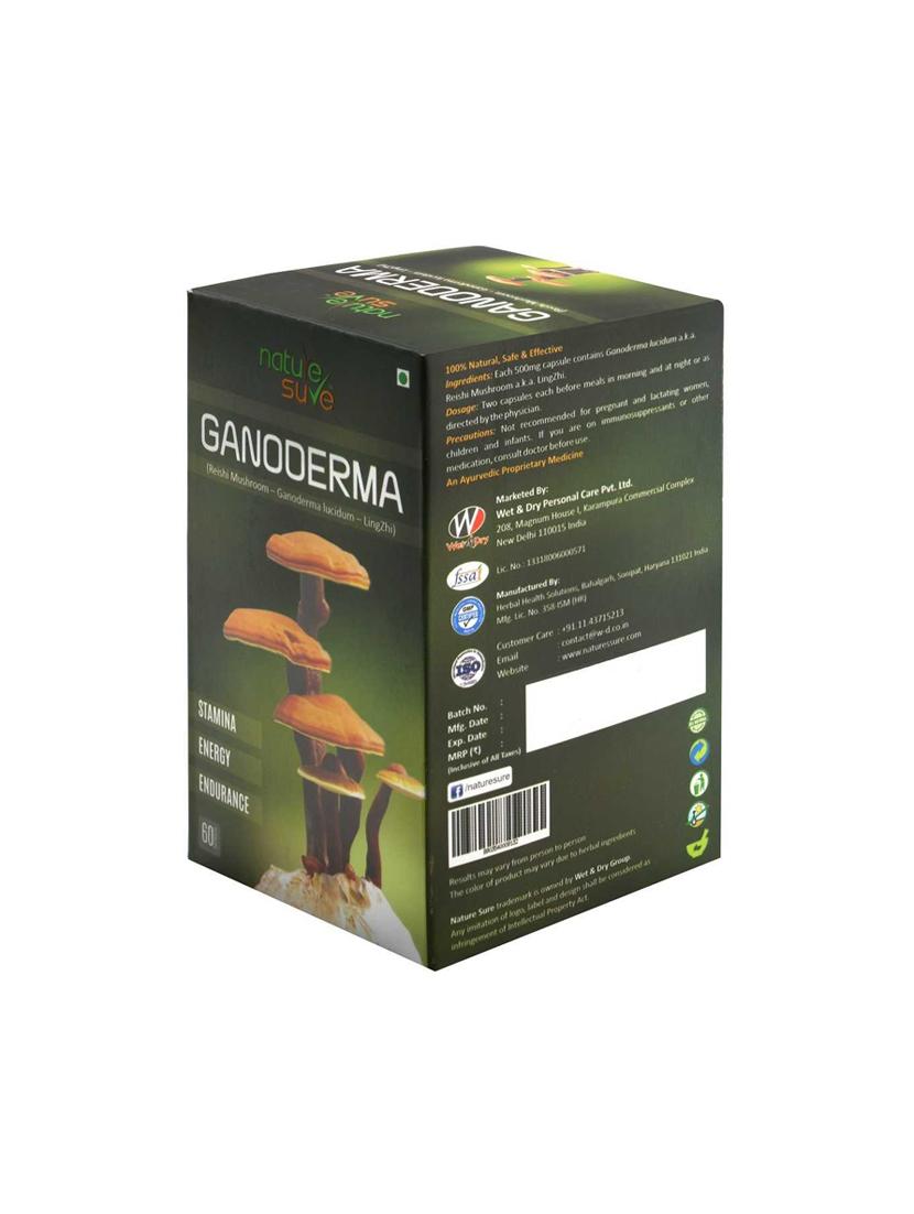 pack of 3 nature sure ganoderma lingzhi reishi mushroom capsules - 17794114 - Zoom Image - 2