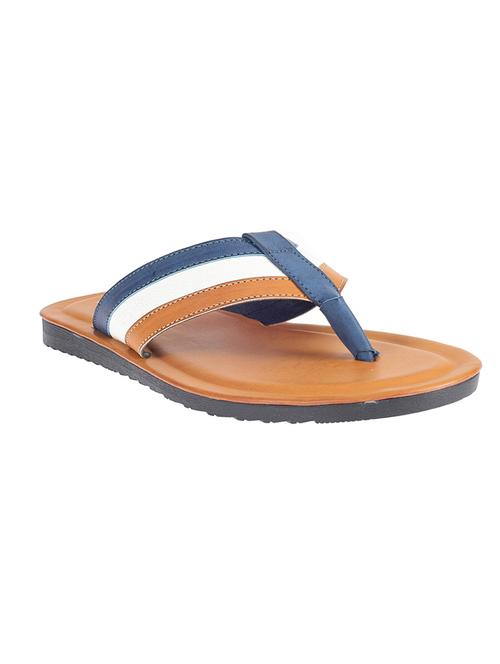 tan leather toe separator slippers - 17794615 - Standard Image - 1