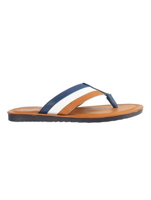 tan leather toe separator slippers - 17794615 - Standard Image - 2