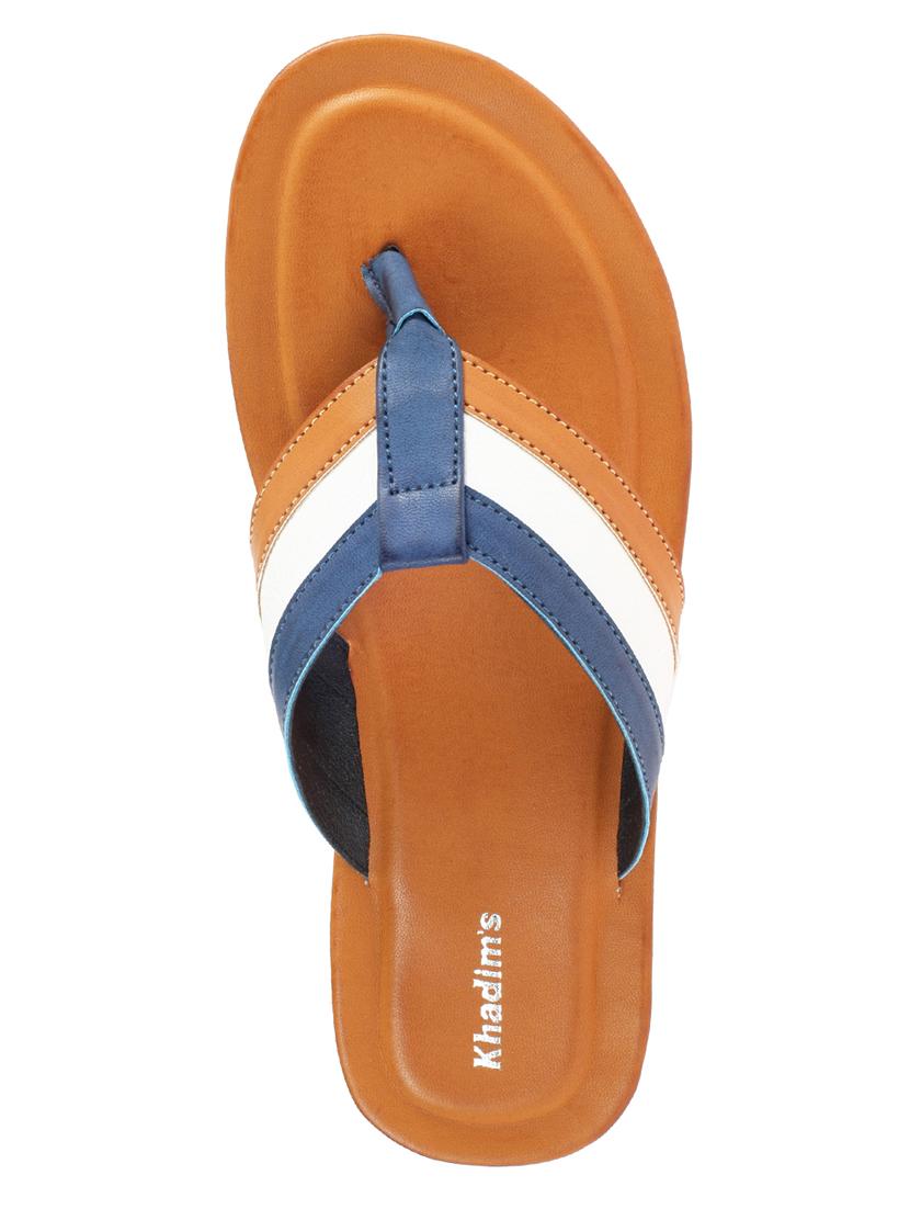 tan leather toe separator slippers - 17794615 - Zoom Image - 5