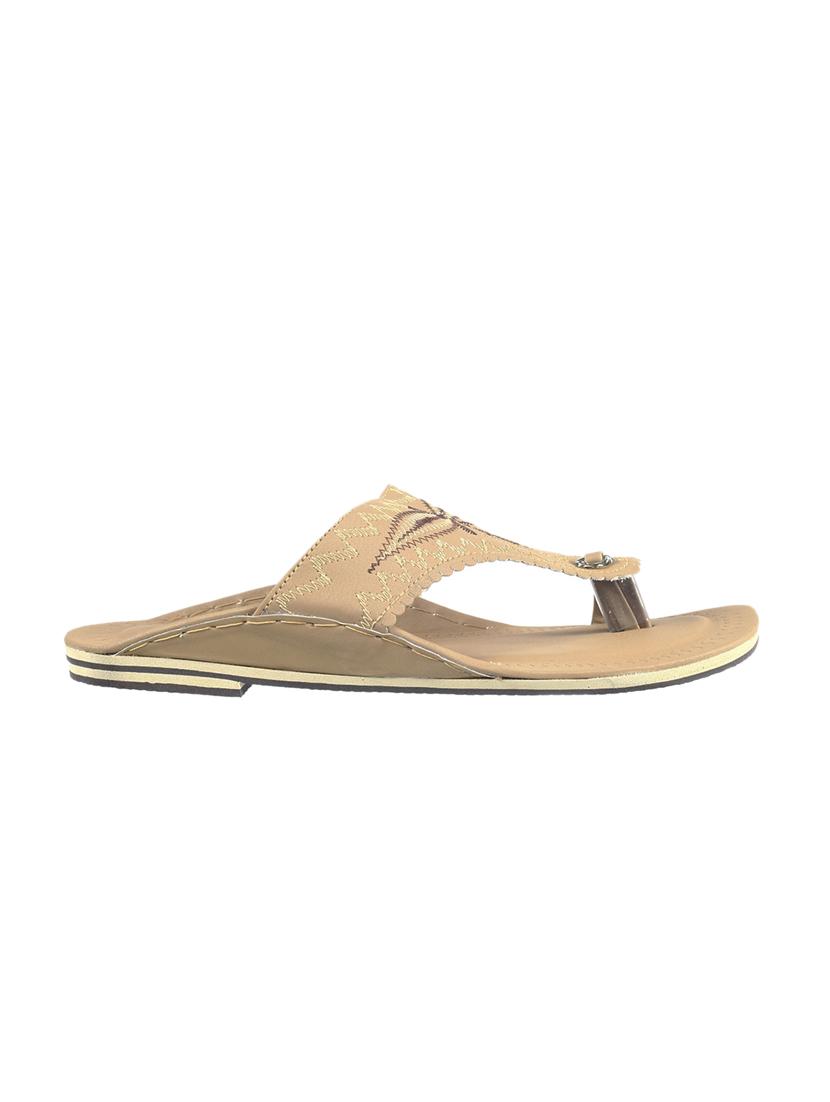 beige leather slip on slippers - 17794616 - Zoom Image - 2