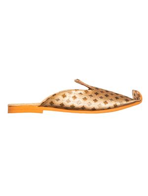 gold fabric slip on jutis - 17794618 - Standard Image - 2