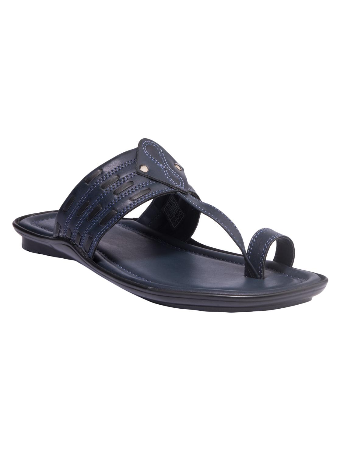 blue leather slip on slippers - 17794619 - Zoom Image - 1