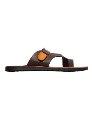 brown leather toe separator flip flops - 17794624 - Standard Image - 2