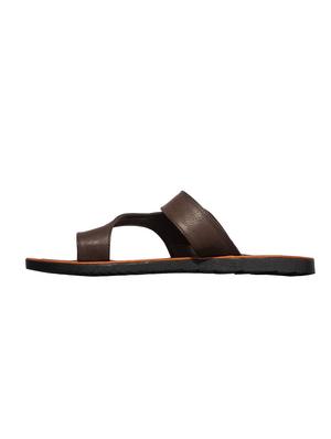 brown leather toe separator flip flops - 17794624 - Standard Image - 3
